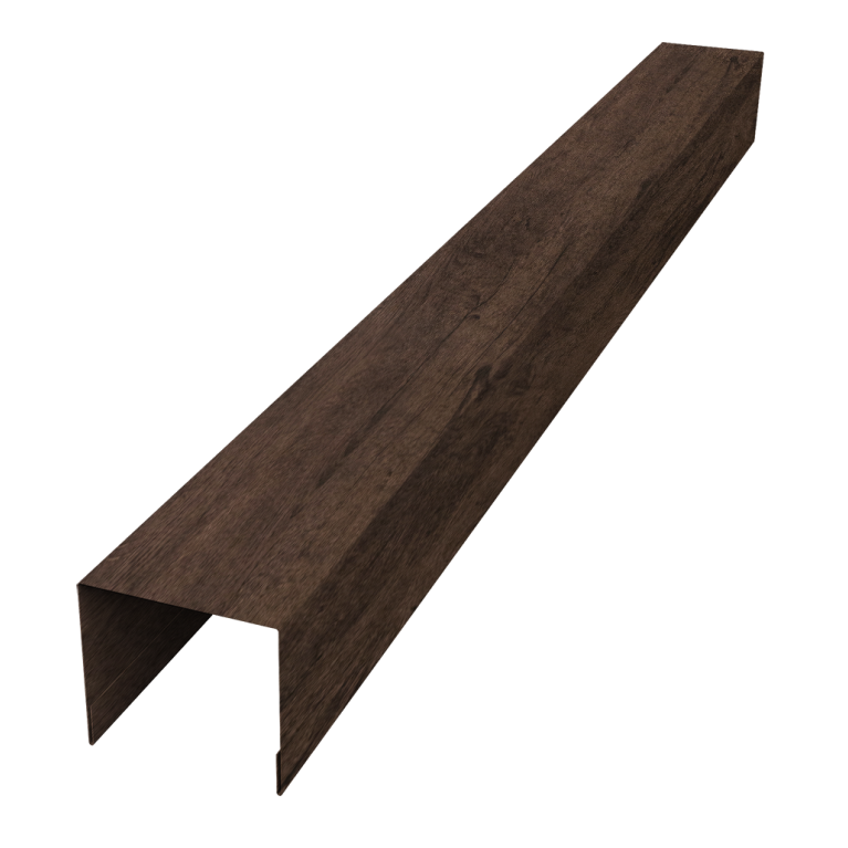 Стойка боковая крепежная для забора жалюзи Palermo 0,45 Print-Double Premium Antique Wood (2,5м)