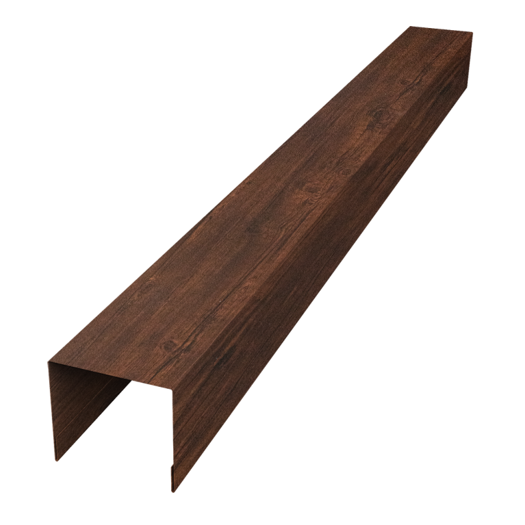 Стойка боковая крепежная для забора жалюзи Palermo 0,45 Print-Double Premium Cherry Wood Dark F (3м)