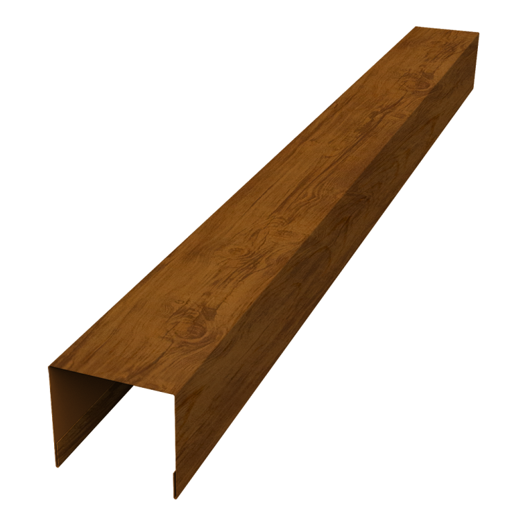 Стойка боковая крепежная для забора жалюзи Palermo 0,45 Print Elite Golden Wood TwinColor (2,5м)