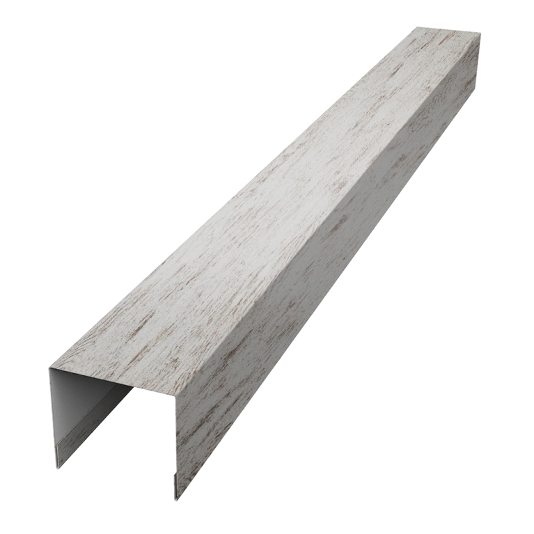 Стойка боковая крепежная для забора жалюзи Palermo 0,45 Print Elite Snow Wood TwinColor (3м)