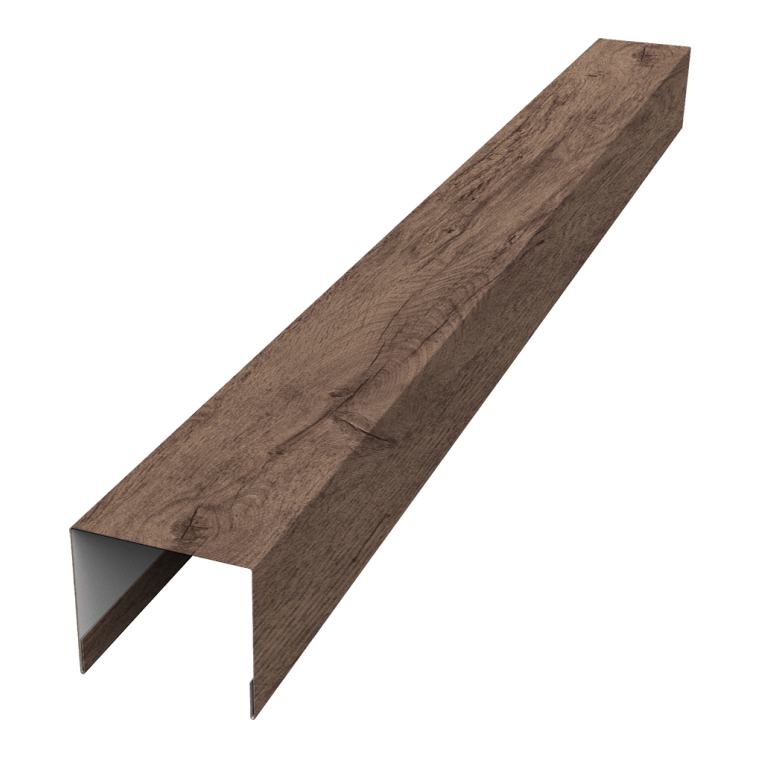 Стойка боковая крепежная для забора жалюзи Palermo 0,45 Print Premium Almond Wood Fresh (2,5м)