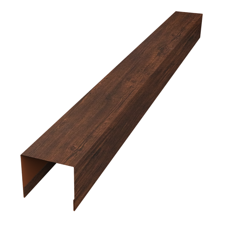 Стойка боковая крепежная для забора жалюзи Palermo 0,45 Print Premium Cherry Wood Dark FTC (3м)