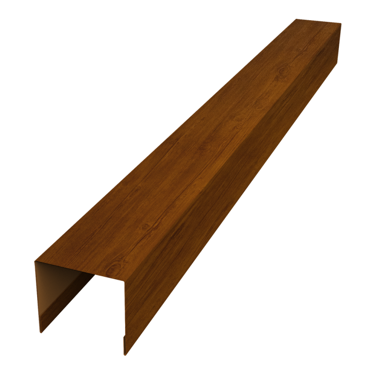 Стойка боковая крепежная для забора жалюзи Palermo 0,45 Print Premium Golden Wood Intense FTC (3м)