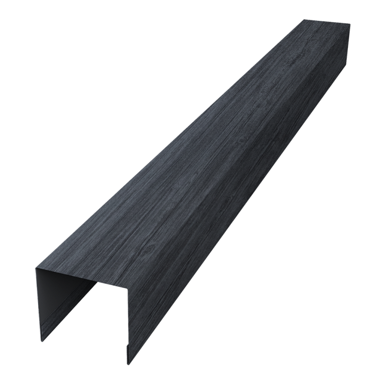 Стойка боковая крепежная для забора жалюзи Palermo 0,45 Print Premium Grey Wood TwinColor (2м)