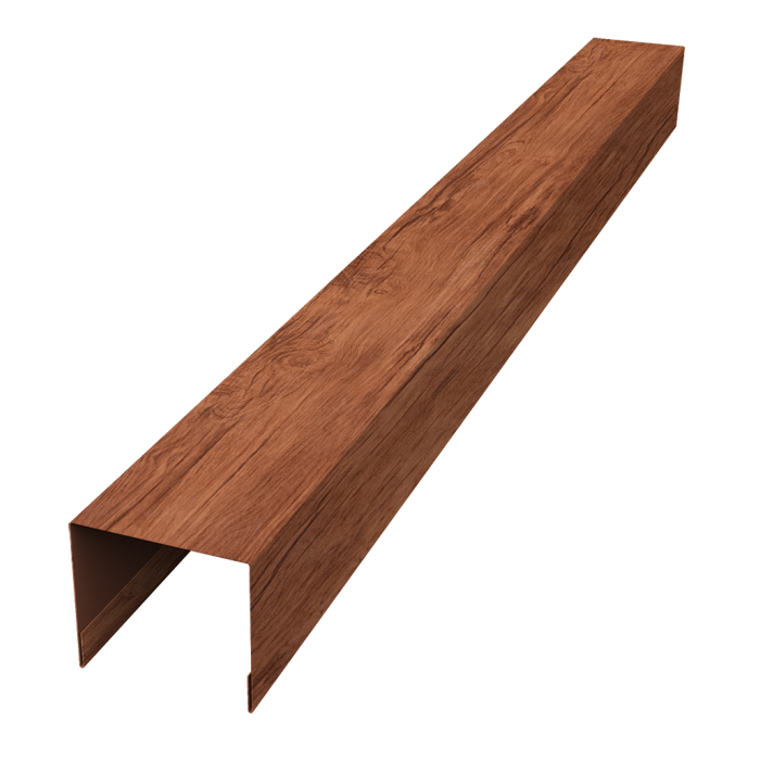 Стойка боковая крепежная для забора жалюзи Palermo 0,45 Print Premium Rowan Wood Intense FTC (3м)