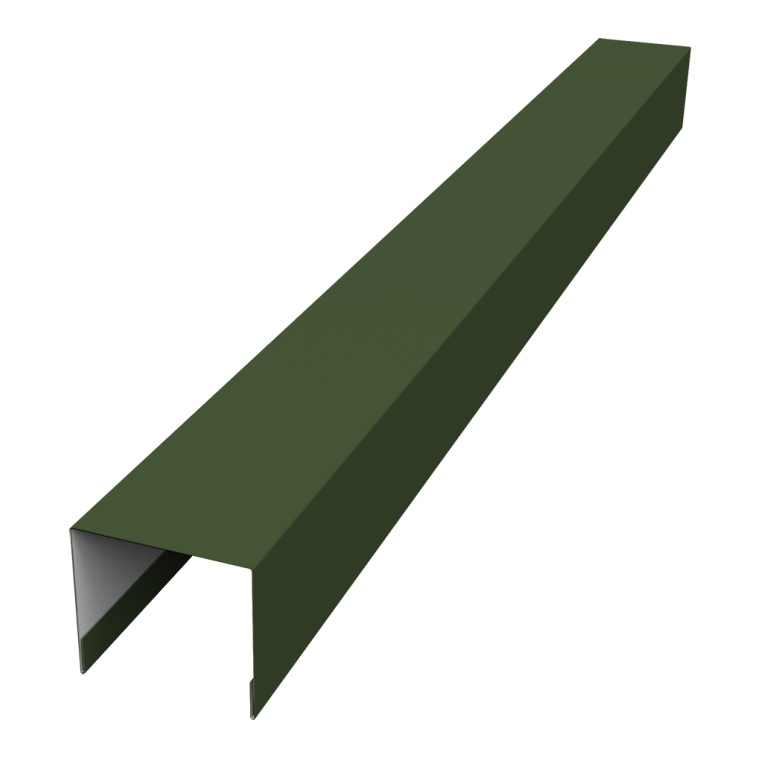 Стойка боковая крепежная для забора жалюзи Palermo 0,5 Satin Matt TX RAL 6020 хромовая зелень (1,8м)