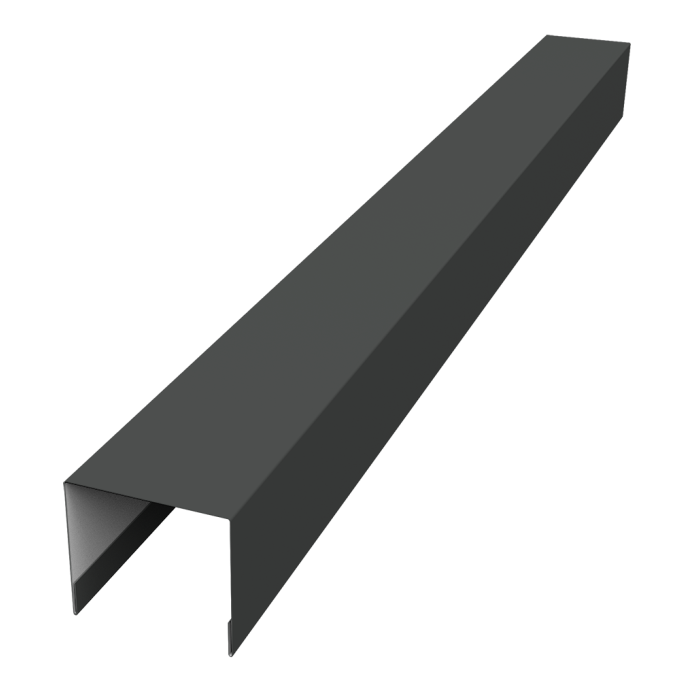 Стойка боковая крепежная для забора жалюзи Palermo 0,5 Satin Matt TX RAL 7016 антрацитово-серый (2,5м)