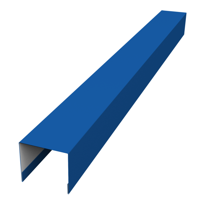 Стойка боковая крепежная для забора жалюзи Palermo 0,5 Satin RAL 5005 сигнальный синий (1,8м)