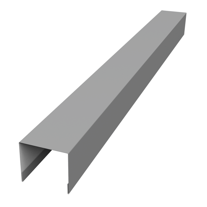 Стойка боковая крепежная для забора жалюзи Palermo 0,5 Satin RAL 9006 бело-алюминиевый (1,8м)