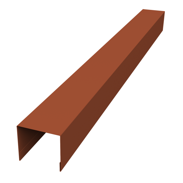 Стойка боковая крепежная для забора жалюзи Palermo 0,5 Velur X RAL 8004 терракота (2м)