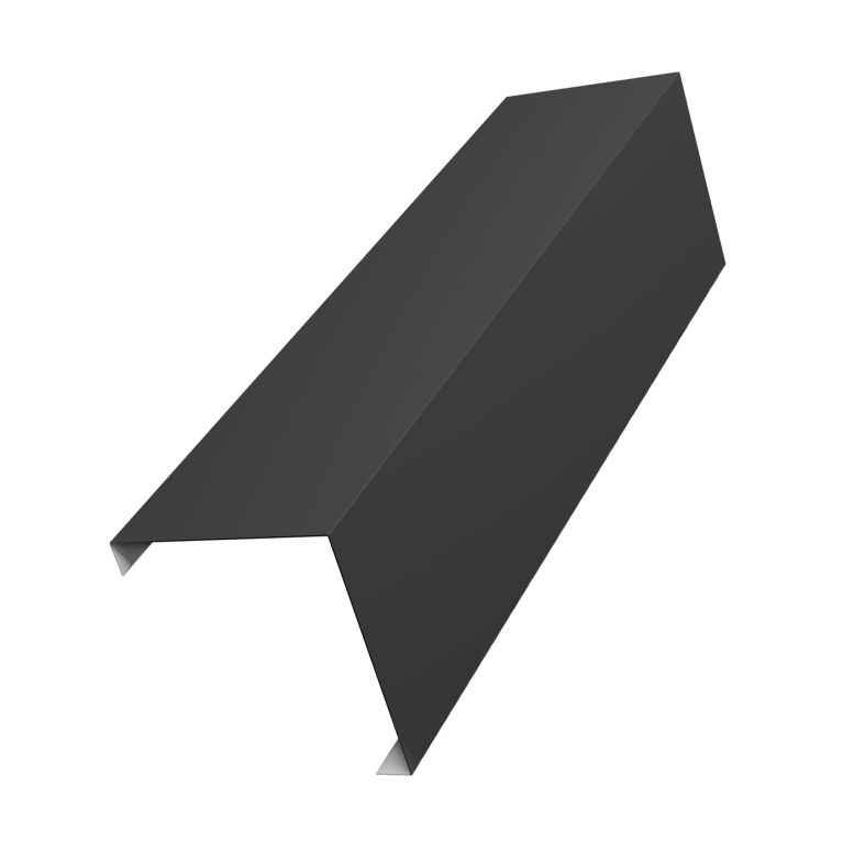 Декоративная накладка на столб универсальная угловая 60х60 для забора жалюзи 0,5 Satin RAL 7016 антрацитово-серый (3м)