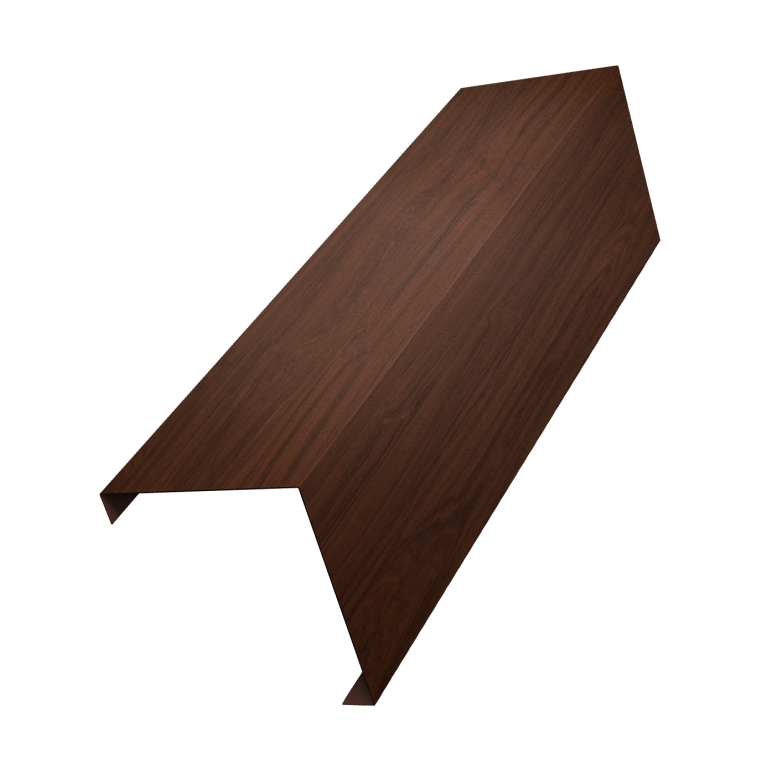 Декоративная накладка на столб универсальная угловая 62х55 для забора жалюзи 0,45 Print Elite Choco Wood TwinColor (1,8м)