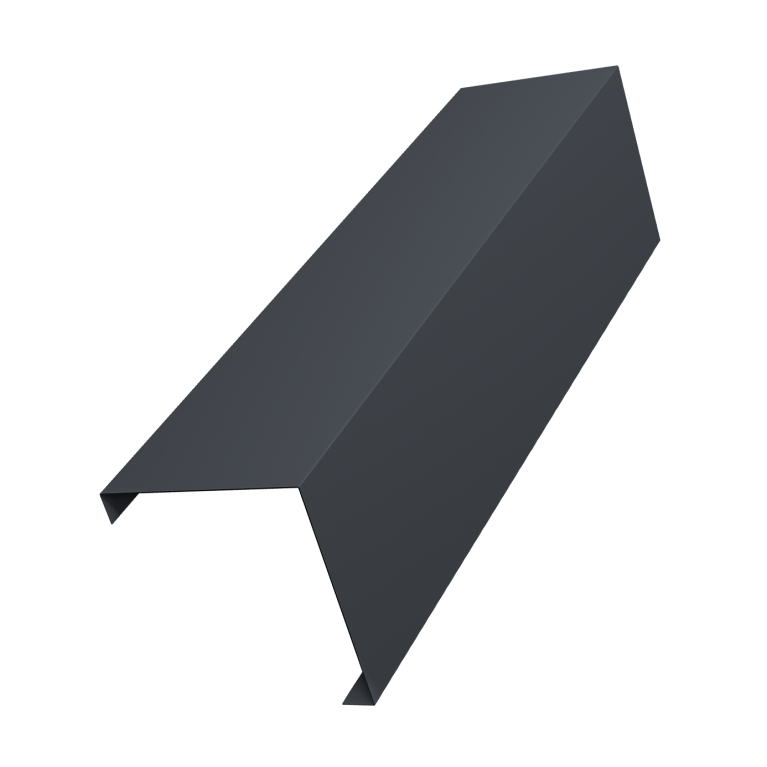 Декоративная накладка на столб универсальная угловая 80х80 для забора жалюзи 0,5 Velur X RAL 7024 мокрый асфальт (3м)