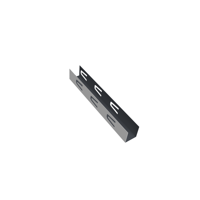 Крепежный вкладыш А для забора жалюзи Texas с шириной ламели 125 0,5 Satin RAL 7024 мокрый асфальт (2м)