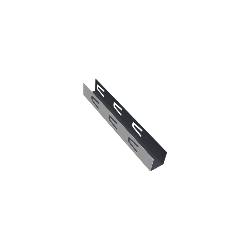 Крепежный вкладыш А для забора жалюзи Texas с шириной ламели 125 0,5 Satin RAL 7024 мокрый асфальт (2м)