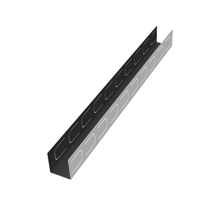 Крепежный вкладыш универсальный жалюзи Texas 0,5 Satin RAL 9005 черный (2м)