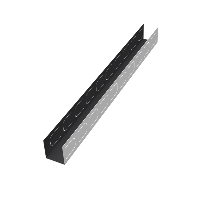 Крепежный вкладыш универсальный жалюзи Texas 0,5 Satin RAL 9005 черный (2м)