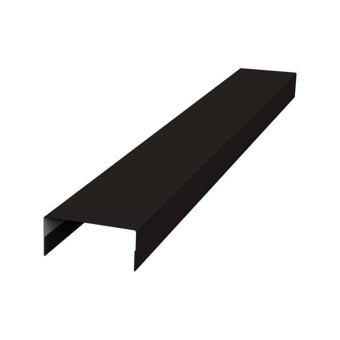 Крышка 30х20 жалюзи Texas 0,5 Satin Matt RAL 9005 черный (2,5м)