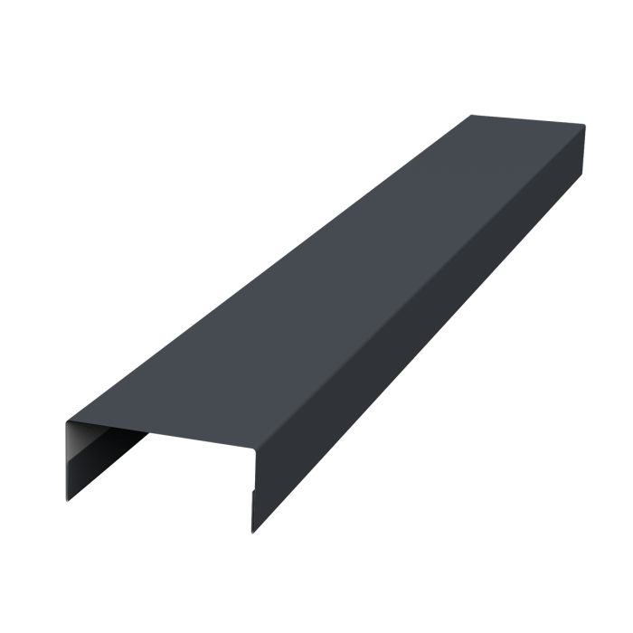 Крышка 45х20 жалюзи Texas 0,45 Drap TX RAL 7024 мокрый асфальт (2м)