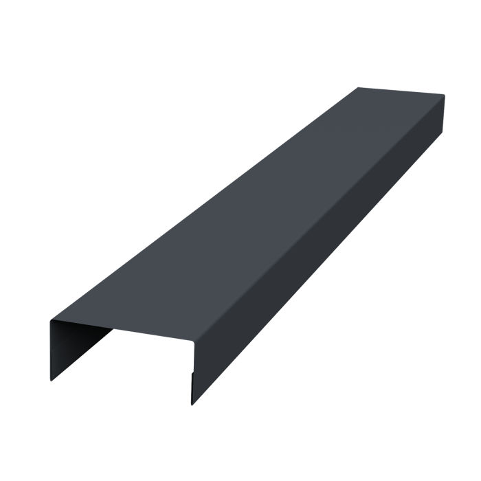 Крышка 45х20 жалюзи Texas 0,45 PE-Double RAL 7024 мокрый асфальт (2м)