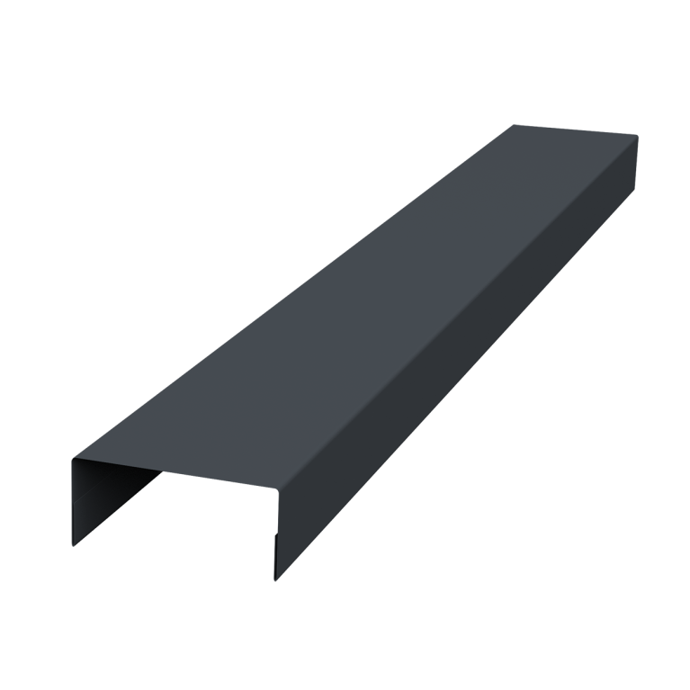 Крышка 45х20 жалюзи Texas 0,45 PE-Double RAL 7024 мокрый асфальт (3м)