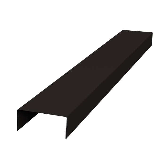 Крышка 45х20 жалюзи Texas 0,45 PE-Double RAL 9005 черный (2м)