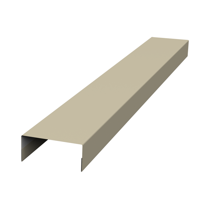 Крышка 45х20 жалюзи Texas 0,45 PE RAL 1015 светлая слоновая кость (2м)