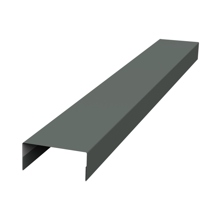 Крышка 45х20 жалюзи Texas 0,45 PE RAL 7005 мышино-серый (2м)