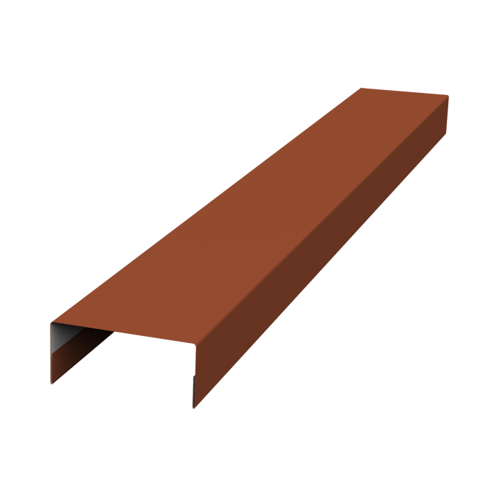 Крышка 45х20 жалюзи Texas 0,5 Satin Matt RAL 8004 терракота (2м)