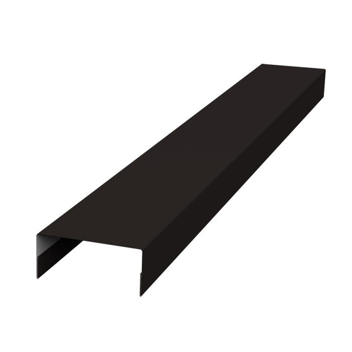 Крышка 45х20 жалюзи Texas 0,5 Satin Matt RAL 9005 черный (2м)