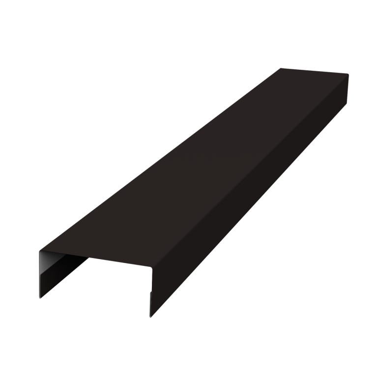 Крышка 45х20 жалюзи Texas 0,5 Satin Matt RAL 9005 черный (3м)