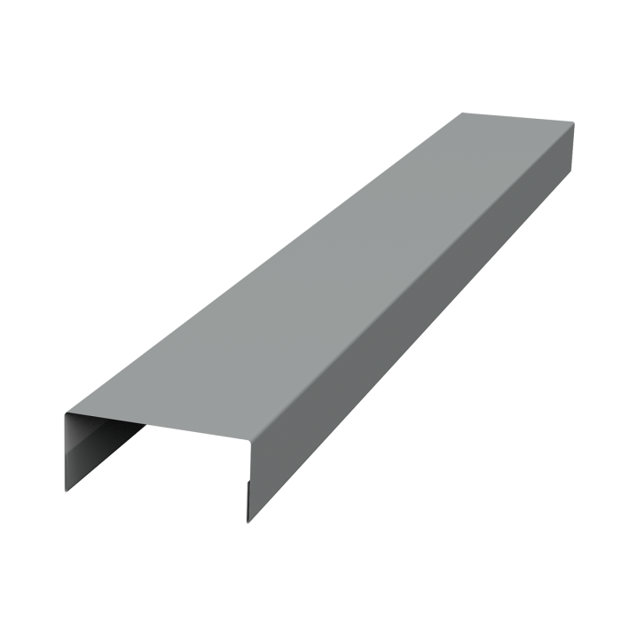 Крышка 45х20 жалюзи Texas 0,5 Satin RAL 9006 бело-алюминиевый (2,5м)