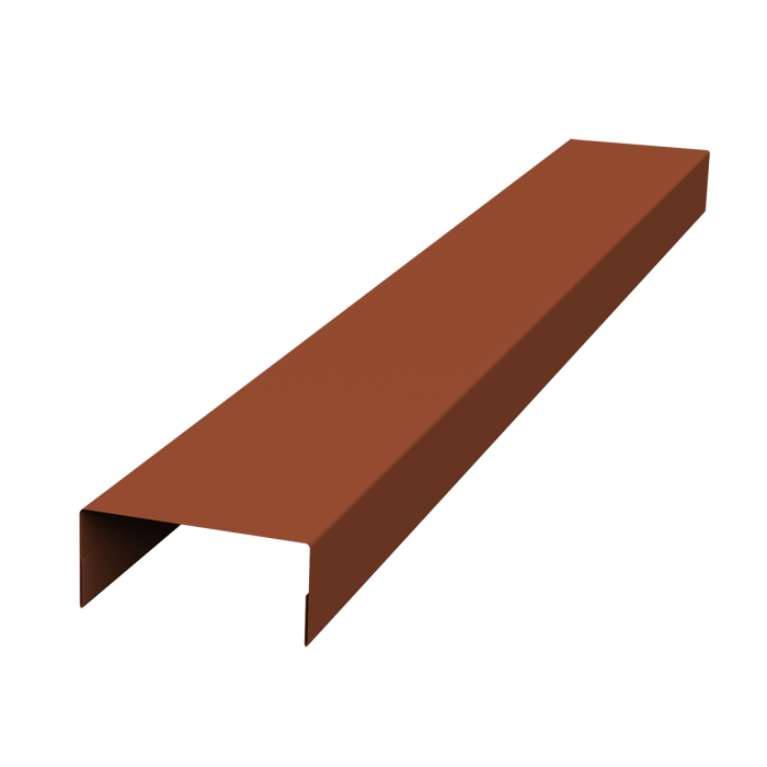 Крышка 45х20 жалюзи Texas 0,5 Velur X RAL 8004 терракота (2,5м)