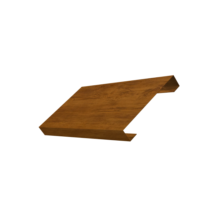 Ламель лицевая 125 забора жалюзи Texas 0,45 Print-Double Elite Golden Wood