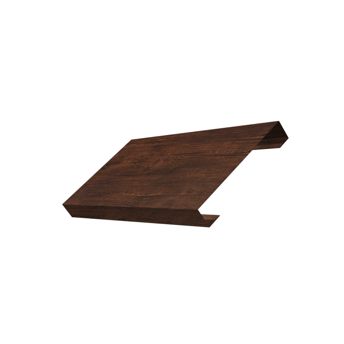 Ламель лицевая 125 забора жалюзи Texas 0,45 Print-Double Premium Cherry Wood Dark F