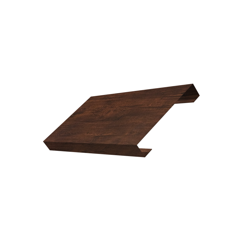 Ламель лицевая 125 забора жалюзи Texas 0,45 Print-Double Premium Cherry Wood Dark F