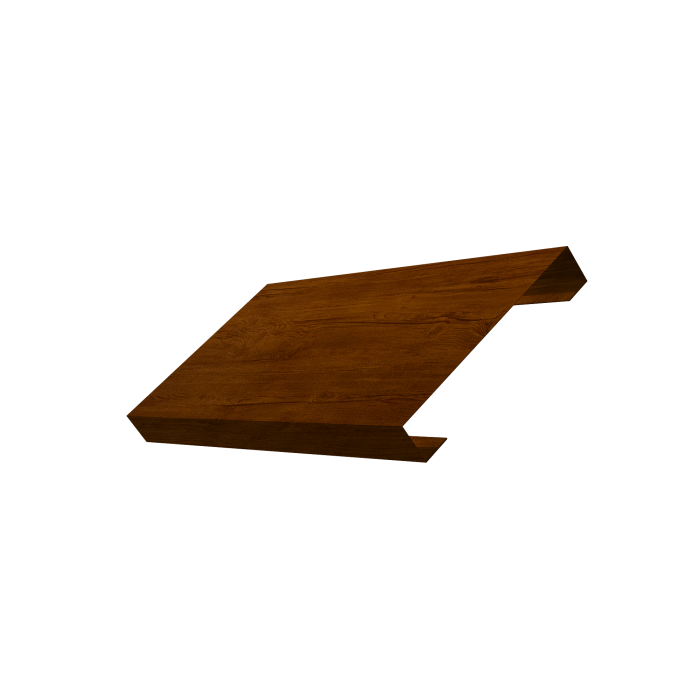 Ламель лицевая 125 забора жалюзи Texas 0,45 Print-Double Premium Golden Wood Intense F