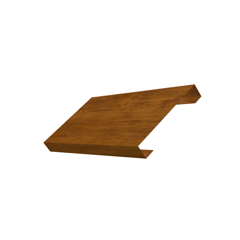 Ламель лицевая 125 забора жалюзи Texas 0,45 Print Elite Golden Wood TwinColor