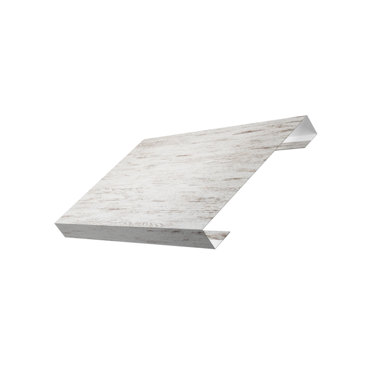 Ламель лицевая 125 забора жалюзи Texas 0,45 Print Elite Snow Wood TwinColor