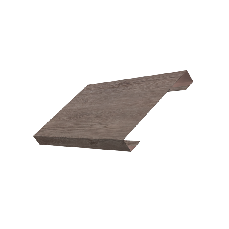 Ламель лицевая 125 забора жалюзи Texas 0,45 Print Elite White Wood TwinColor