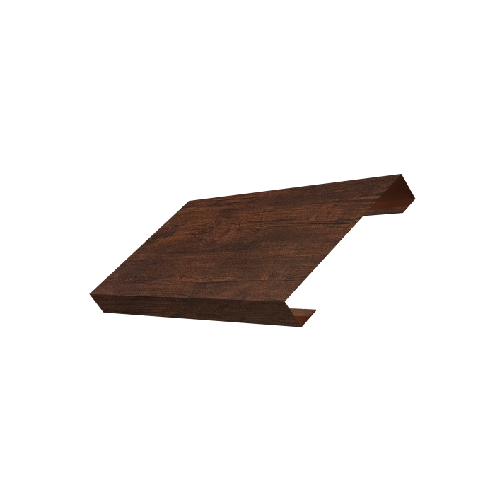 Ламель лицевая 125 забора жалюзи Texas 0,45 Print Premium Cherry Wood Dark FTC