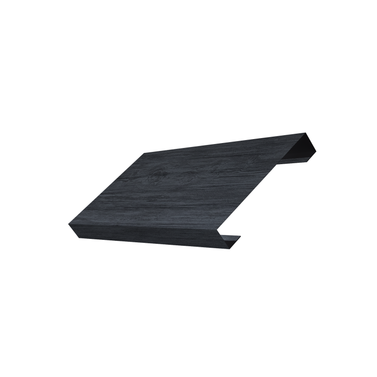 Ламель лицевая 125 забора жалюзи Texas 0,45 Print Premium Grey Wood TwinColor