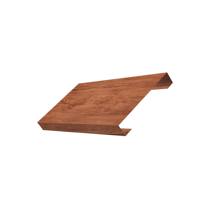 Ламель лицевая 125 забора жалюзи Texas 0,45 Print Premium Rowan Wood Intense FTC