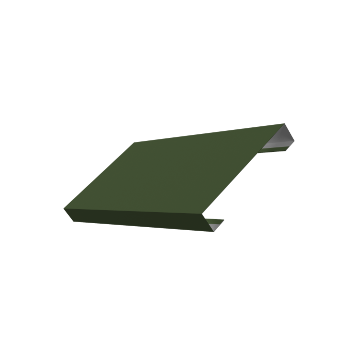 Ламель лицевая 125 забора жалюзи Texas 0,5 Satin Matt TX RAL 6020 хромовая зелень