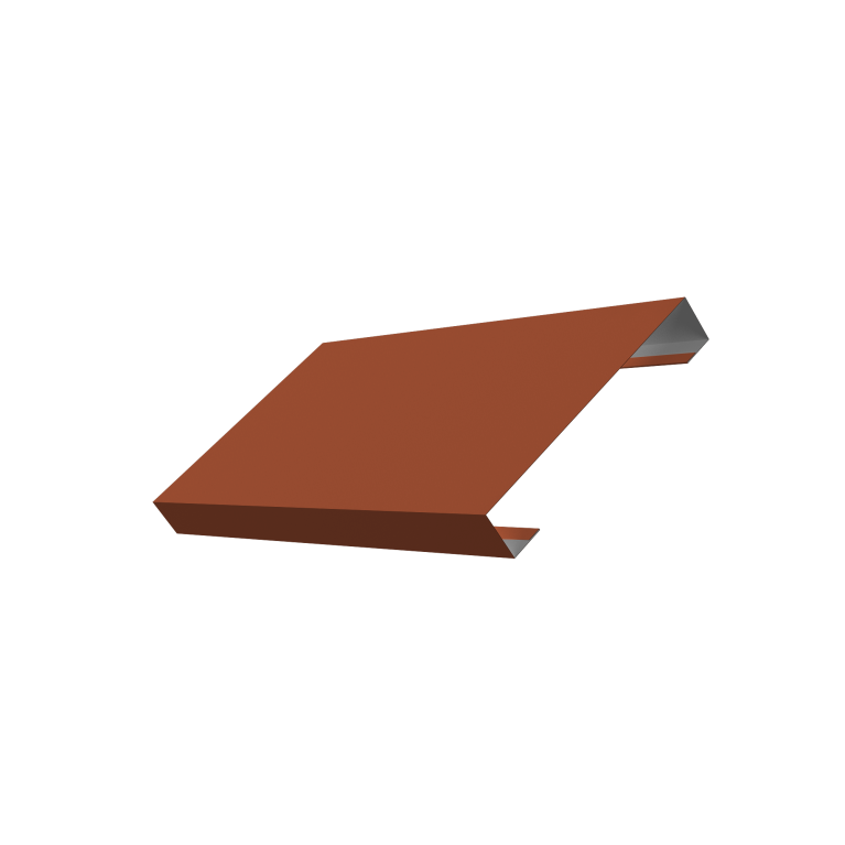 Ламель лицевая 125 забора жалюзи Texas 0,5 Satin RAL 8004 терракота