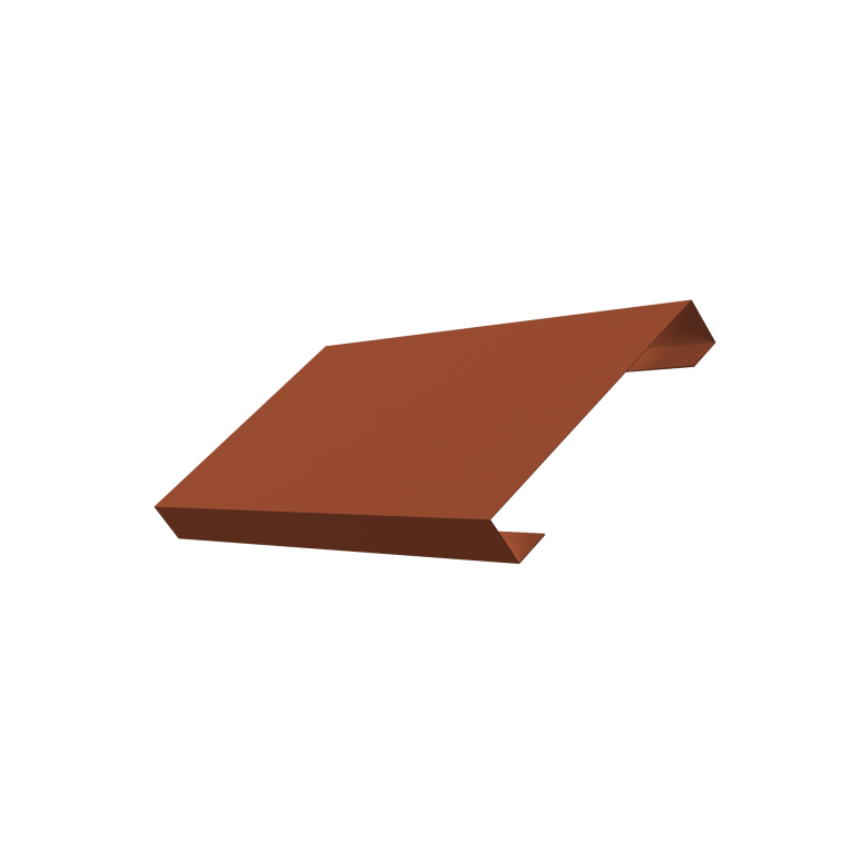 Ламель лицевая 125 забора жалюзи Texas 0,5 Velur X RAL 8004 терракота