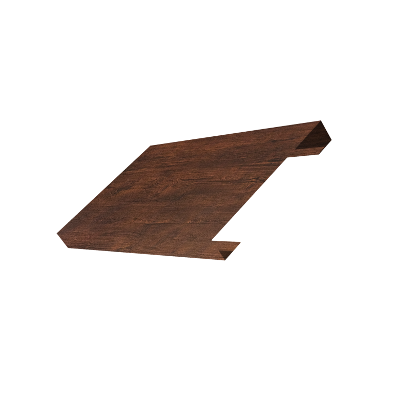 Ламель лицевая 150 забора жалюзи Texas 0,45 Print-Double Premium Cherry Wood Dark F