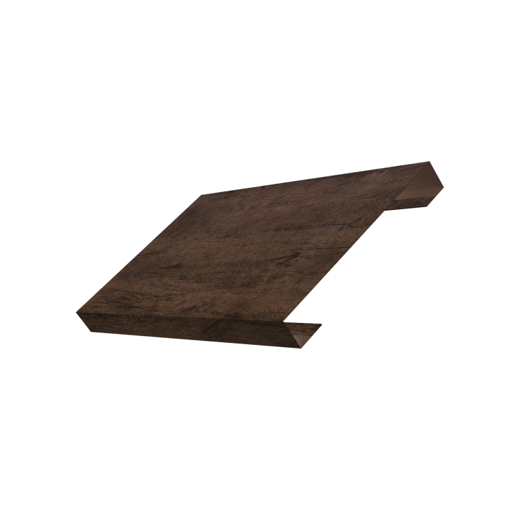 Ламель лицевая 150 забора жалюзи Texas 0,45 Print Premium с пленкой Antique Wood TwinColor