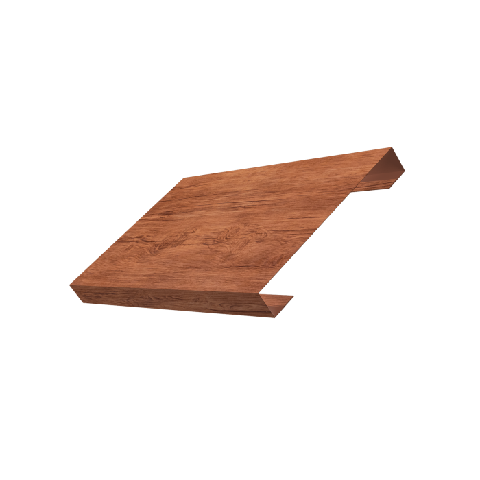 Ламель лицевая 150 забора жалюзи Texas 0,45 Print Premium Rowan Wood Intense FTC