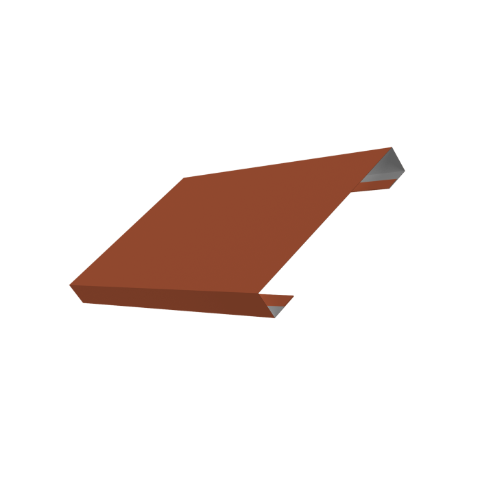 Ламель лицевая 150 забора жалюзи Texas 0,5 Satin RAL 8004 терракота